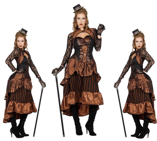 Retro steampunk kostüm dame - steampunk,
