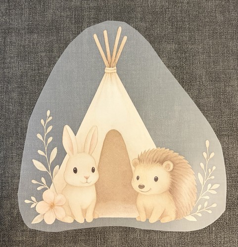 Bügelbild hase igel - hase,