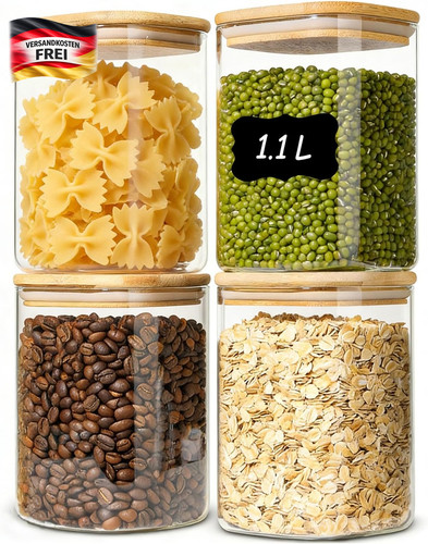 Vorratsgläser 4er set mit - vorratsgläser,