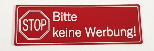 Briefkastenschild rot - 2,