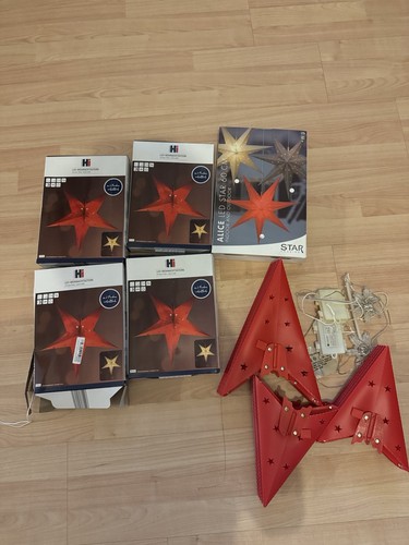 Weihnachtsstern deko rot - 7x,