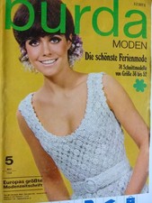 altes Burda Modeheft Ausgabe 5 von 1968, komplett mit Anleitung + Schnittmuster