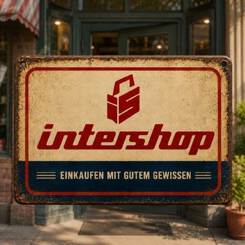 Blechschild intershop ddr - blechschild,