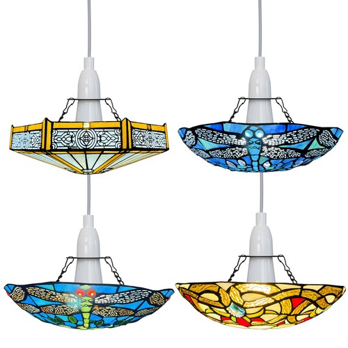 Retro buntglas deckenleuchte - retro,