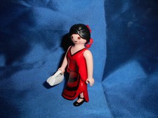 Playmobil 6323 Bardame Dame Handtasche Kleid rot Haarschmuck top