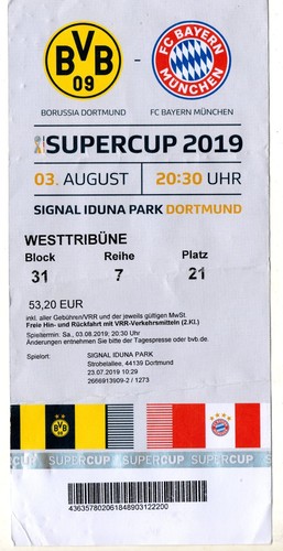 Dp1 ticket supercup - ticket, borussia