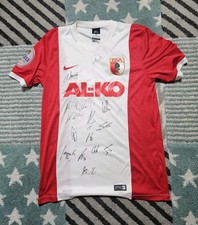 FC Augsburg FCA Trikot Unterschriften 2014/15 Bundesliga Gr. M Nike Rot Weiß