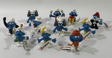 11 Retro Schleich Schlumpf Figuren mit Etikett Smurf Sammel Figur Die Schlümpfe