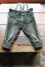 Echte grünbraune Hirschlederhose ~H50, getragener, recht guter Zustand ...