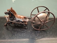 Antikes Pferdegespann Metall