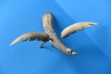 Vogel Figur Skulptur | Feuervogel Paradiesvogel Phönix | aus Horn geschnitzt