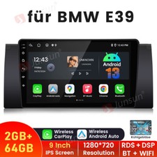 2+64GB Android 13 GPS Navi Wifi DAB Carplay Autoradio BT Für BMW 5er E39 7er E38