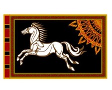 ROHAN Banner - Herr Der Ringe - Hobbit  Fahne . Replica 100x150 cm black edition