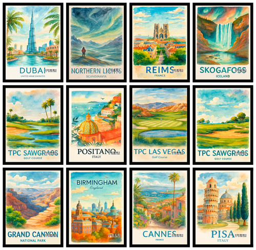 Weltstädte reise poster - reise, druck
