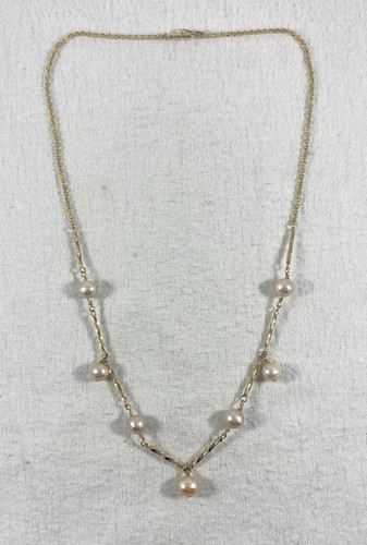 Vintage 14k gold perlenkette - 14k,