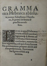Sebastian Münster, Grammatica Hebraica absoluta, 1563 Basel
