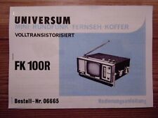 Universum Bedienungsanleitung Schaltplan mini Radio-TV-Kombi-FK-100R Kopie
