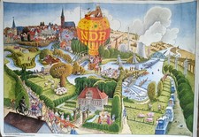 Stadt lingen werbeplakat - stadt, des