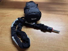 TOP! ORIG. ABUS FAHRRAD RAHMEN SCHLOSS, ADAPTOR CHAIN 85 CM MIT TASCHE, S. BILD!