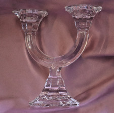 VILLEROY BOCH V&B Verdi 2-armiger Leuchter H 16 Br 17 cm Ø9cm Fuß Kristall 24280