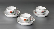 3 Meissen Mokkatassen mit