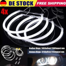 4x CCFL LED Angel Eyes Xenon Standlicht Ringe Scheinwerfer für BMW E46 131+146mm