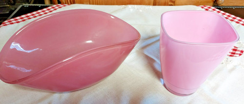 Glasschale und vase - glasschale,
