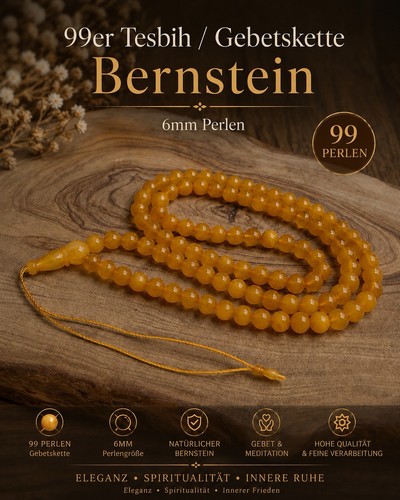99er bernstein gebetskette - bernstein,