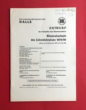 DDR Entwurf DR Jahres Fahrplan