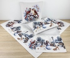 Gobelin schneemann tiere - schneemann,