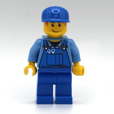 Lego cty0050 Bauarbeiter Overall with tools Blaumann City Minifigur aus 6166