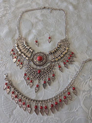 Modeschmuck set collier in - ,