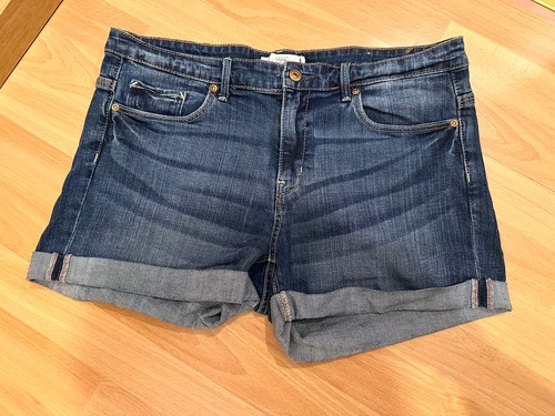 Blaue stretch jeans shorts - blaue, stretch-jeans