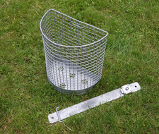 BÖCO Drahtgitter Abfallkorb aushängbar absperrbar stabil mit Befestigung Vintage