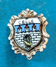 Silberne CELLE - Brosche   Porzellan