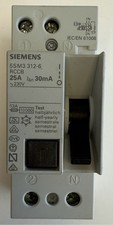 Siemens FI/LS-Schalter / 25A / 30mA / ~230V / 5SM3 312-6 RCCB