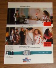 Seltene Werbung TISSOT TwoTimer - Denn Timing ist das halbe Leben #1 1988