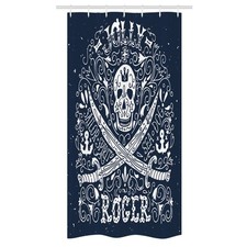 Schädel Schmaler Duschvorhang