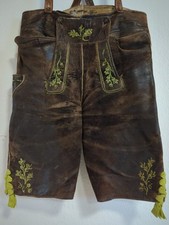 Hirschlederhose uralte Lederhose Tracht mit Hosenträger top Patina Gr. 52