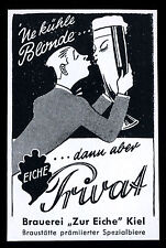  Alte Reklame Werbung 1960 Eiche Privat Brauerei (3) Bier ZUR EICHE Kiel