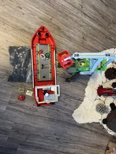 Playmobil Hafenkran 4470,Conlines Cargo 4472  Gebraucht, Unvollständig Mit Allem