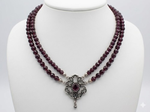 Antikes granat collier - antikes,