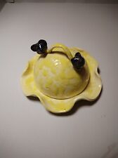 Käseglocke gelb, ca. 12 cm,  getöpfert Keramik Geschirr Töpferei Handarbeit