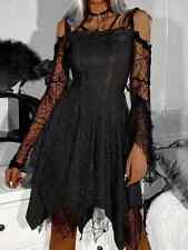 Helloween Karneval Hexenkleid Spinnenkostüm Hexenhut Spinne Spinnen schwarz