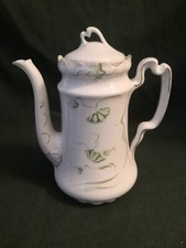 Antike Jugendstil Porzellan Kaffeekanne um 1900