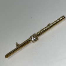 Vergold. Stab-Brosche,runder