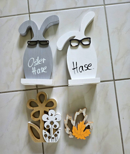 Holz osterhasen set figuren - set:,