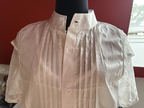 Spitzen doppelbluse gr - -, m