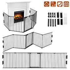 Faltbar Kaminschutzgitter mit Tür Metall 300cm Absperrgitter Ofenschutzgitter DE