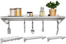 Edelstahlregal Wandbord Regal Wandregal Küchenregal Wandboard Gastro Beeketal